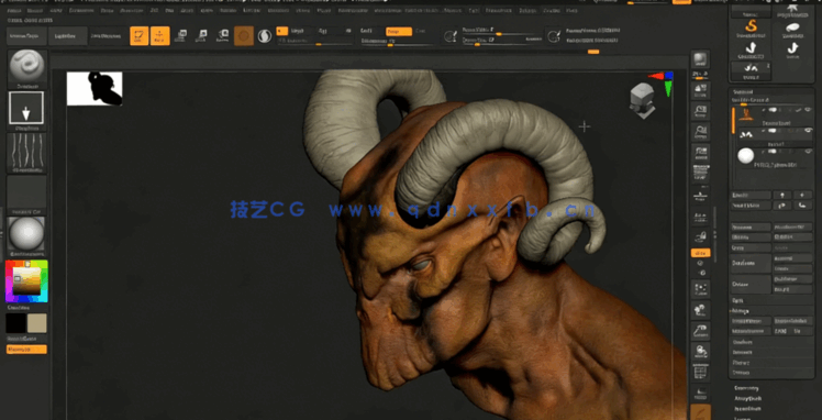 Zbrush 2021初学者基础入门技术训练视频教程 (图3) Zbrush 2021初学者基础入门技术训练视频教程 (图3)