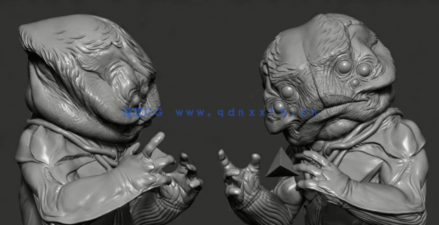 ZBrush六眼异形概念艺术雕刻创作工作流程视频教程 (图4) ZBrush六眼异形概念艺术雕刻创作工作流程视频教程 (图4)