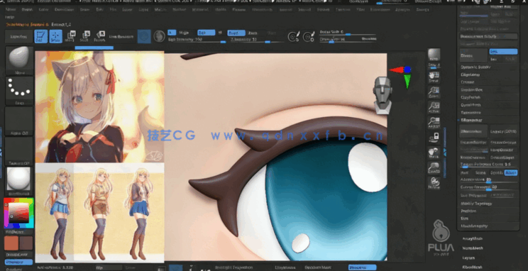 ZBrush卡通女孩精灵卧室完整制作流程视频教程 (图2) ZBrush卡通女孩精灵卧室完整制作流程视频教程 (图2)