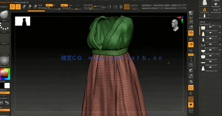 Zbrush文艺复兴时期朱丽叶角色制作全流程视频教程 (图3) Zbrush文艺复兴时期朱丽叶角色制作全流程视频教程 (图3)