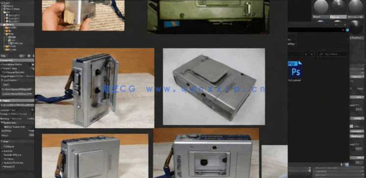 复古随身听硬表面建模与纹理化完整制作流程视频教程(图5) 复古随身听硬表面建模与纹理化完整制作流程视频教程(图5)