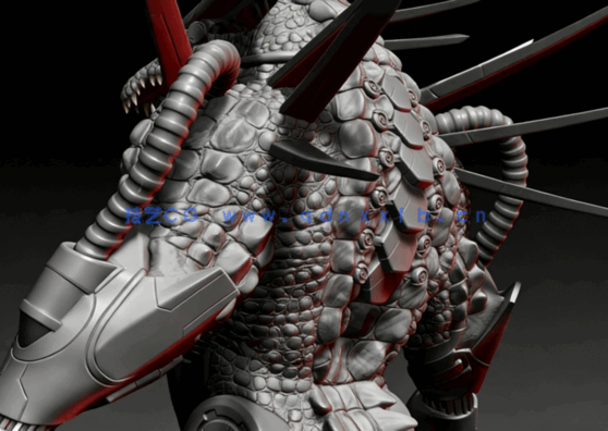 ZBrush机甲蜥蜴数字雕刻制作全流程视频教程(图2) ZBrush机甲蜥蜴数字雕刻制作全流程视频教程(图2)