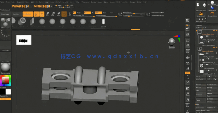 Zbrush创建硬表面美观整洁形状视频教程 (图2) Zbrush创建硬表面美观整洁形状视频教程 (图2)
