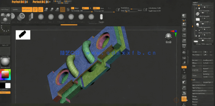 Zbrush创建硬表面美观整洁形状视频教程 (图5) Zbrush创建硬表面美观整洁形状视频教程 (图5)