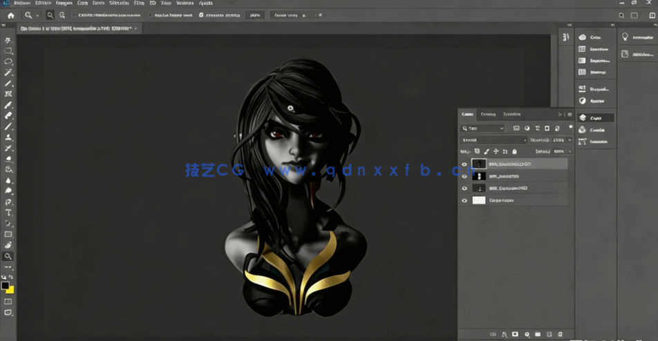 ZBrush长发女性半身像雕刻实例制作流程视频教程(图2) ZBrush长发女性半身像雕刻实例制作流程视频教程(图2)