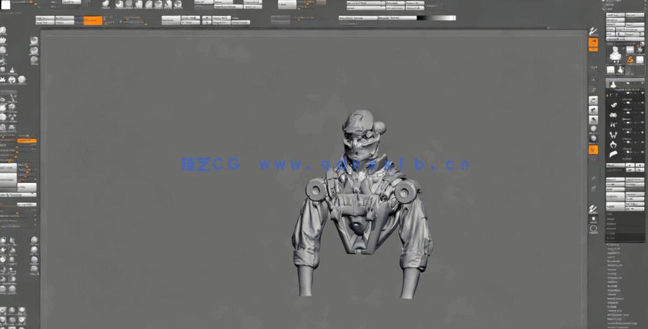Zbrush创建3D复古机器人模型视频教程(图3) Zbrush创建3D复古机器人模型视频教程(图3)