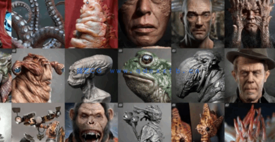 ZBrush 3D生物好莱坞级别完整制作工作流程视频教程 (图4) ZBrush 3D生物好莱坞级别完整制作工作流程视频教程 (图4)