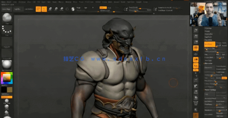 ZBrush死灵战士硬表面建模雕刻3D打印制作视频教程 (图2) ZBrush死灵战士硬表面建模雕刻3D打印制作视频教程 (图2)