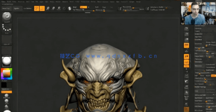 ZBrush死灵战士硬表面建模雕刻3D打印制作视频教程 (图4) ZBrush死灵战士硬表面建模雕刻3D打印制作视频教程 (图4)