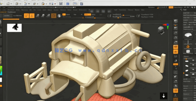 ZBrush游戏房屋概念艺术数字雕刻制作视频教程(图2) ZBrush游戏房屋概念艺术数字雕刻制作视频教程(图2)