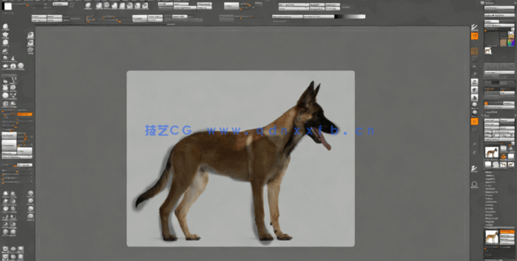 ZBrush科幻机械狗雕刻概念设计实例训练视频教程 (图3) ZBrush科幻机械狗雕刻概念设计实例训练视频教程 (图3)