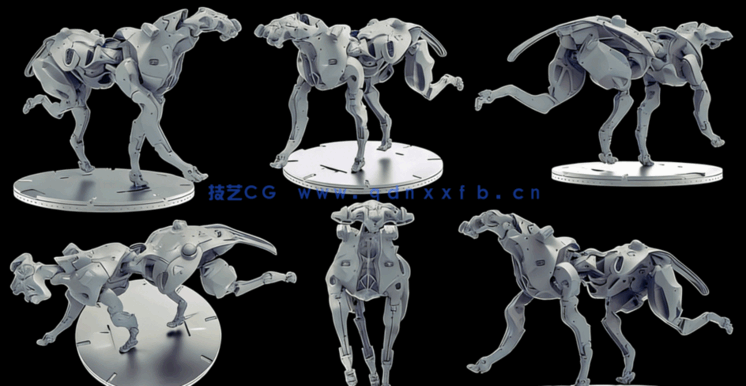 ZBrush科幻机械狗雕刻概念设计实例训练视频教程 (图2) ZBrush科幻机械狗雕刻概念设计实例训练视频教程 (图2)