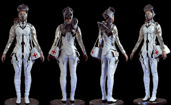 ZBrush科幻护士角色概念设计雕刻技术视频教程 (图3) ZBrush科幻护士角色概念设计雕刻技术视频教程 (图3)