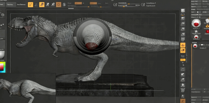 Zbrush恐龙模型雕刻视频教程 (图3) Zbrush恐龙模型雕刻视频教程 (图3)