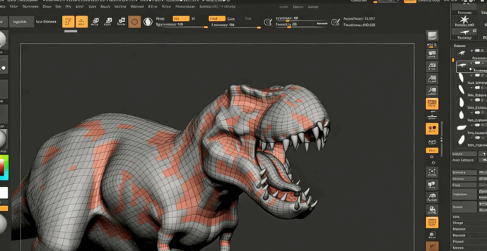 Zbrush恐龙模型雕刻视频教程 (图5) Zbrush恐龙模型雕刻视频教程 (图5)