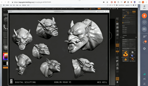ZBrush数字雕刻基础技能训练视频教程 (图2) ZBrush数字雕刻基础技能训练视频教程 (图2)