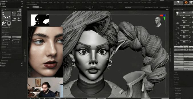 ZBrush超精细女精灵战士数字雕刻完整流程视频教程(图3) ZBrush超精细女精灵战士数字雕刻完整流程视频教程(图3)