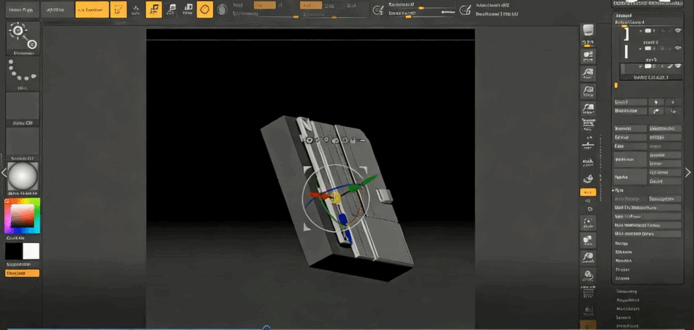 ZBrush机器硬面3D建模步骤流程视频教程 (图4) ZBrush机器硬面3D建模步骤流程视频教程 (图4)
