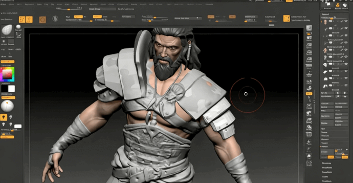 Zbrush中男性角色创作全流程视频教程(图3) Zbrush中男性角色创作全流程视频教程(图3)