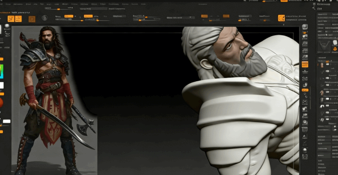 Zbrush中男性角色创作全流程视频教程(图5) Zbrush中男性角色创作全流程视频教程(图5)