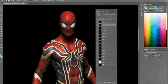 ZBrush蜘蛛侠建模完整制作流程视频教程 (图5) ZBrush蜘蛛侠建模完整制作流程视频教程 (图5)