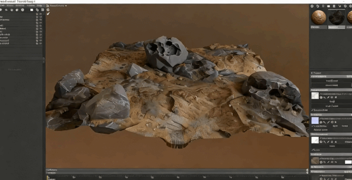 ZBrush地形岩石模型与纹理完整制作流程视频教程(图5) ZBrush地形岩石模型与纹理完整制作流程视频教程(图5)