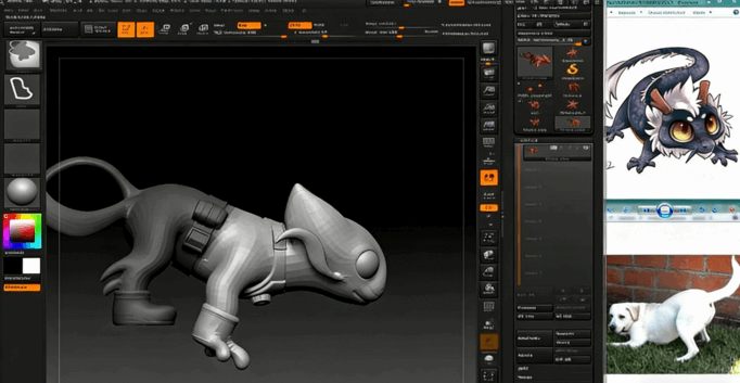 ZBrush卡通宠物精灵雕刻绘制视频教程第二季 (图3) ZBrush卡通宠物精灵雕刻绘制视频教程第二季 (图3)