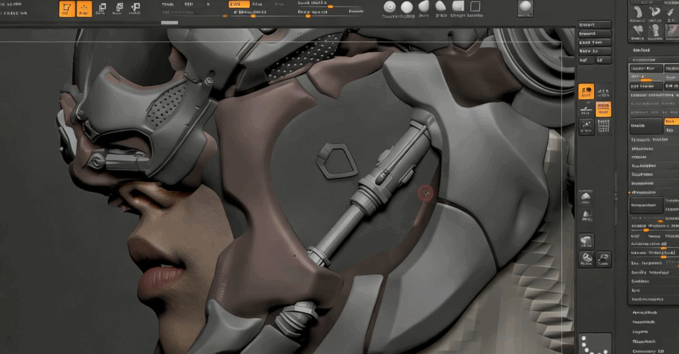 ZBrush机械人角色雕刻完整制作流程视频教程 (图4) ZBrush机械人角色雕刻完整制作流程视频教程 (图4)