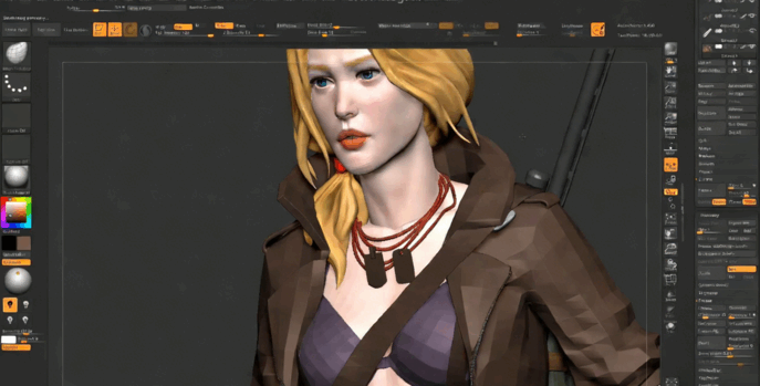 ZBrush战斗女孩与狗超完整制作流程视频教程 (图2) ZBrush战斗女孩与狗超完整制作流程视频教程 (图2)