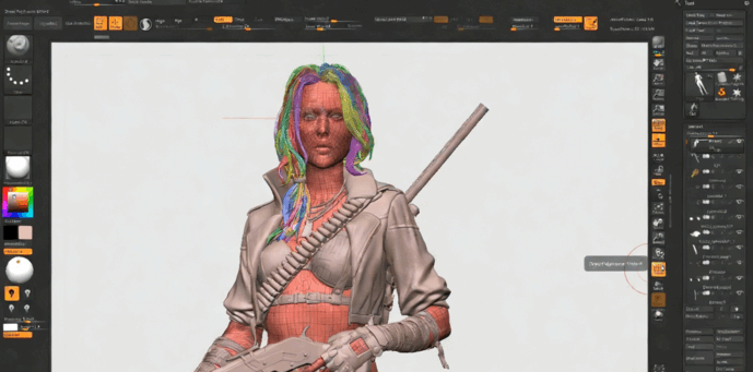 ZBrush战斗女孩与狗超完整制作流程视频教程 (图3) ZBrush战斗女孩与狗超完整制作流程视频教程 (图3)