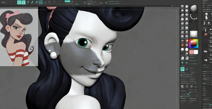 ZBrush角色设计新手入门实例训练视频教程 (图4) ZBrush角色设计新手入门实例训练视频教程 (图4)