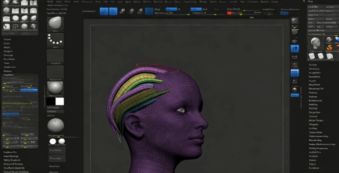 Zbrush头发雕刻自定义画笔技术视频教程 (图2) Zbrush头发雕刻自定义画笔技术视频教程 (图2)