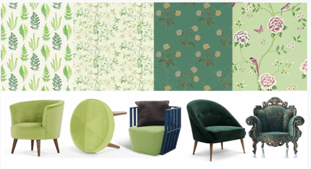 绿色系列家具灯饰布艺饰品等软装素材(图1)