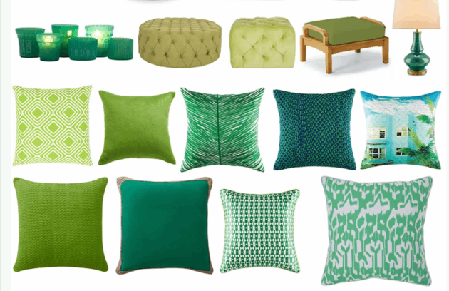 绿色系列家具灯饰布艺饰品等软装素材(图2)