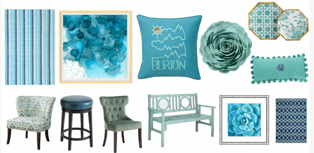 松石色系列家具灯饰布艺饰品等软装素材(图2) 松石色系列家具灯饰布艺饰品等软装素材(图2)