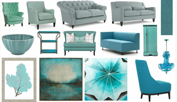 松石色系列家具灯饰布艺饰品等软装素材(图3) 松石色系列家具灯饰布艺饰品等软装素材(图3)