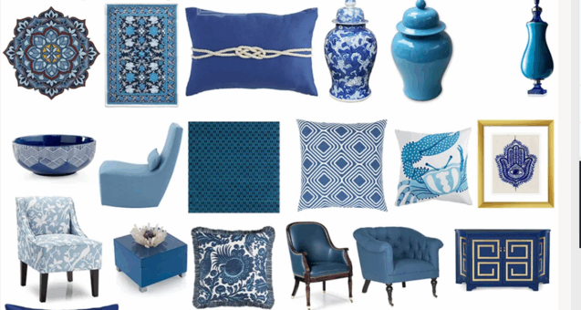 蓝色系列家具灯饰布艺饰品等软装素材(图5)
