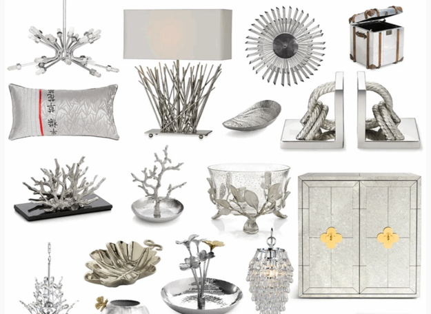 银色系列家具灯饰布艺饰品软装素材(图3)