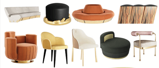 现代工艺家具灯饰PNG免扣图软装设计素材(图1)