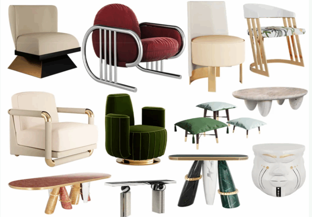 现代工艺家具灯饰PNG免扣图软装设计素材(图3)