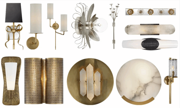 国外艺术墙灯壁灯具PNG免抠图软装设计素材(图1)