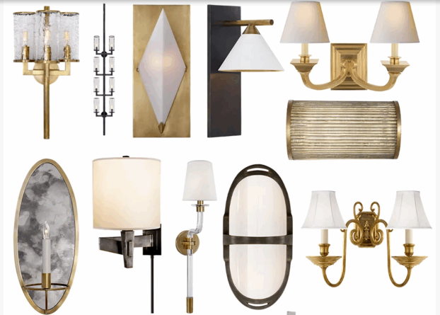 国外艺术墙灯壁灯具PNG免抠图软装设计素材(图2)