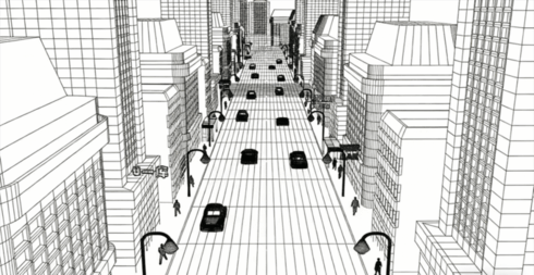 C4D模型，场景，雨后夜景(图1)