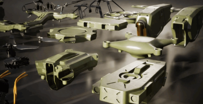 高精度C4D科幻无人机飞行器模型合集(图3) 高精度C4D科幻无人机飞行器模型合集(图3)