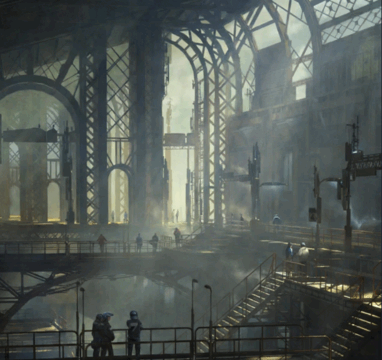 C4D科幻建筑工厂机械厂房机器模型合集包 (图1)