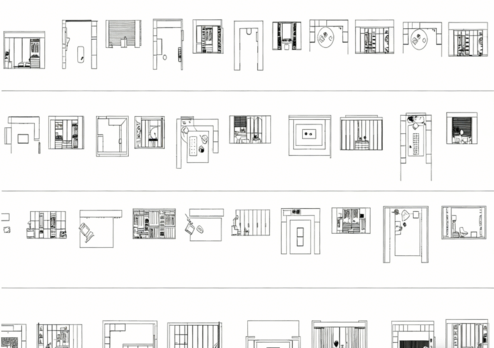 2026年最新室内设计卧室衣帽间CAD图库CAD卧室衣柜CAD更衣室CAD服装间CAD衣柜(图2)
