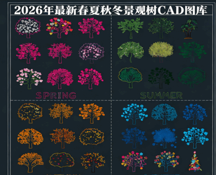 2026年最新景观植物CAD景观树CAD乔木CAD植物CAD花木CAD观赏树CAD树木CAD图库(图6)