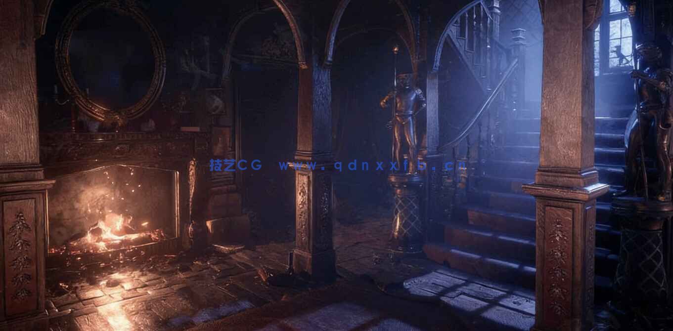 19世纪末古老宅邸大厅场景UE游戏素材(图4) 19世纪末古老宅邸大厅场景UE游戏素材(图4)