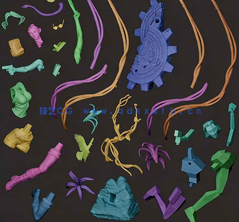 [3D打印人物] 劳拉·克劳馥Lara Croft飞跃姿势《古墓丽影》游戏角色雕刻手办3D打印模型(图10)