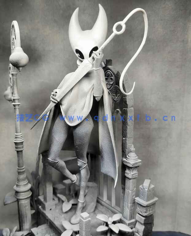 [3D打印人物] 黄蜂女Hornet持剑《空洞骑士》游戏角色雕刻手办3D打印模型(图6)